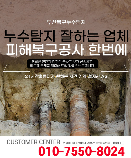 누수탐지 잘하는 업체 피해복구공사 한번에 모바일 비주얼 0